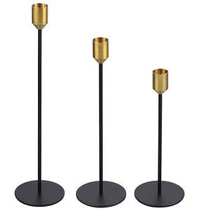 Romadedi Candlestick Holder <b>Gold</b> Set of 3: Decorative <b>Candle</b> Holders for Taper <b>Candle</b> for Home Wedding Decor - Product Image 4