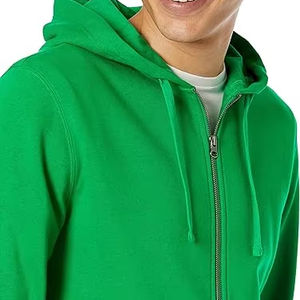 Sweats à capuche décontractés d'hiver pour hommes en polyester/coton polaire de couleur unie coupe régulière avec conception de poche écologique séchage rapide respirant - Product Image 1