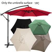Couverture de parapluie de cour extérieure polyester tissu de parasol remplacement protection solaire imperméable tissu de parapluie de colonne centrale de jardin