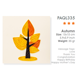 Tarjeta de felicitación hecha a mano 3D de alta calidad, hermosa colección de árboles de otoño, tarjeta de filigrana, regalo de papel para tienda de regalos, recuerdo, venta al por mayor - Product Image 4