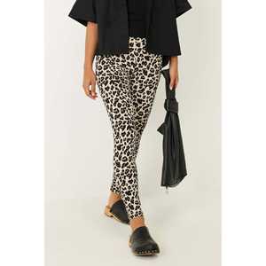 Lady's Casual Leopard Print <b>Tights</b> Mid Waist 100% Cotton with Spandex & Nylon Soft Fitness Leggings in XL <b>Sexy</b> Style - Product Image 3