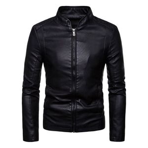 Chaqueta de Cuero Genuino para Hombre, Nueva Colección de Invierno, Cuello Camisero, Cierre de Cremallera, Logotipo, Transpirable, Resistente al Viento, Alta Calidad, Directo de Fábrica - Product Image 1