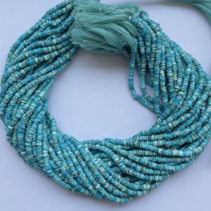 4มม. 6มม. หินเทอร์ควอยซ์ธรรมชาติสีฟ้าเรียบเฮอิชิพลอยเส้นกึ่งมีค่าขายส่งราคาใหม่ผู้จำหน่าย AAA - Product Image 3