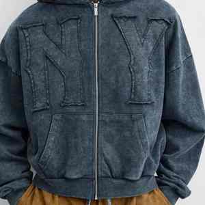 Men's <b>Retro</b> Washed Hooded <b>Sweatshirt</b> with Oversized Design, Suitable for Streetwear HOODIE - Product Image 4