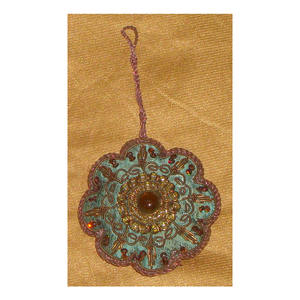 Adornos Navideños Colgantes de Alta Calidad, Exclusivos y Impresionantes, con Diseño de Flores y Forma de Flor, Color Verde, para Fiestas - Product Image 1