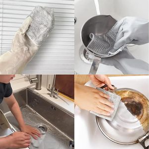 21 pezzi piccolo Set per la pulizia della casa con fessure a setole dure spazzola per la pulizia con manico lungo stracci per il lavaggio del filo per fessure del pavimento - Product Image 2
