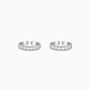 Anillos de Dedo del Pie de Plata de Ley 925 con Baño de Oro de 18K y Diamantes Incrustados para Compromiso y Boda, Joyería de Regalo de Lujo - Product Image 3