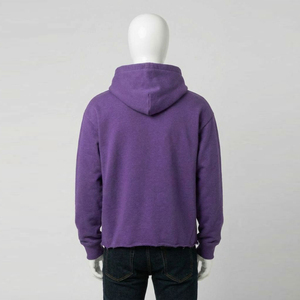 Sweat-shirt à capuche personnalisé en coton 100% tricoté uni, anti-boulochage, anti-rides, séchage rapide, respirant, grande taille, usage quotidien - Product Image 4