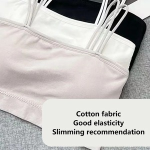 Débardeur en Soie de Glace pour Femme, Sans Couture, Dos Nu, Sous-Vêtements, Soutien-Gorge Rembourré, Accessoire, Sexy - Product Image 3