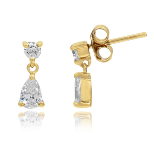 925 <b>Sterling</b> <b>Silver</b> <b>Earrings</b> with White Zircon Gold Plated Unique Design Stud <b>Earrings</b> Attractive Wedding Jewelry Gift for <b>Women</b> - Product Image 6