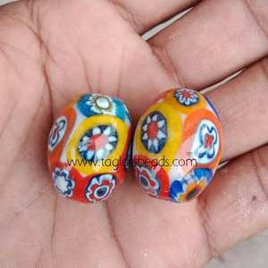 Cuentas de Vidrio de Murano Hechas a Mano de 14 mm, Técnica de Lampworking, Cuentas de Vidrio de Murano de 12 mm - Product Image 3