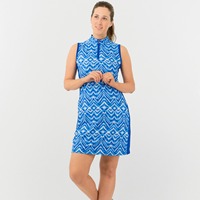 Robe de golf pour femmes vente en gros robe de tennis pickleball sans manches logo personnalisé extensible pour les femmes robe respirante à quart de fermeture éclair