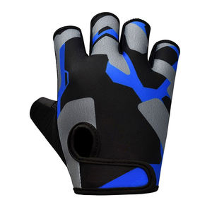 OEM Fitness Training <b>Gloves</b>, <b>Fingerless</b> Gym Workout <b>Gloves</b> with Wrist Wrap and Non-Slip Palm - Product Image 1