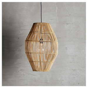 Grand abat-jour de luxe en rotin de style asiatique avec jonc de mer et cadre en PC japonais moderne en bambou pour la décoration intérieure de la maison - Product Image 3