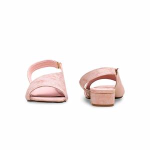 Pink Formal Gladiator Sandal FR5361 Ankle Strap Heels Lace-<b>up</b> Closure Pointed <b>Open</b> Toe Fashionable Lace Upper Mesh for Summer - Product Image 2