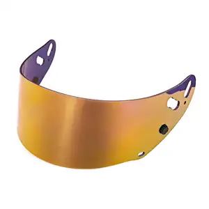 Visière de haute qualité en or miroir fabriquée à la main compatible avec le casque de kart GP-7 anti-rayures épaisseur de 3 mm