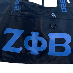 Sac de sport moyen Z Phi Noire, sac de voyage en nylon pour sororité grecque, sac de sport Zeta Phi Beta 1920, bagage cabine TSA - Product Image 4