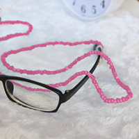 Chaîne pour lunettes multicolores Retenue de lunettes et porte-masque en plastique à la mode Accessoire pour lunettes de 68cm