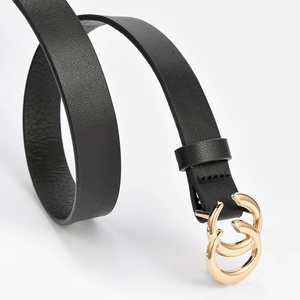 Cinturón de cuero genuino de gama alta, tendencia de moda clásica, diseñador de lujo, cinturón de doble G para mujer, cinturón de cuero barato para mujer - Product Image 2