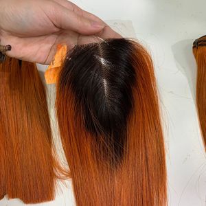 Brun Ombre HD Lace Front Perruque 100% Vietnam Cheveux Humains Os Style Droite Vente Chaude 100% Vierge Lace Front Perruques Couleur Noire - Product Image 3