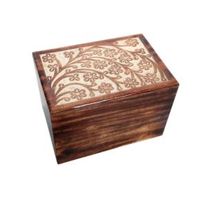 Urnas de madera modernas hechas a mano de gran calidad, urnas de cremación de madera para hombres y mujeres adultos, urnas decorativas de exportador indio - Product Image 1