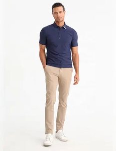 Uniforme de trabajo de alta calidad Polo de negocios Bordado en blanco Algodón Poliéster Hombres Polos lisos con logotipo personalizado - Product Image 6