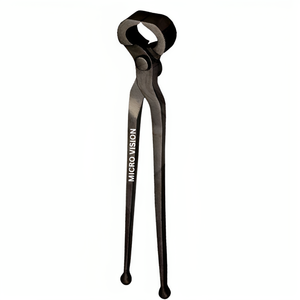 Handcrafted 12\" Farrier Tools Powder Coated Stainless Steel Horse Shoe Puller Nipper Spreader Sharp Teeth Hoof Trimmer Black - Product Image 5