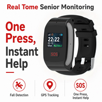 Reloj Inteligente para el Cuidado en el Hogar con Llamadas de Emergencia SOS con un Solo Clic, 4G LTE, Rastreo de Posición GPS, Alerta de Caídas, Monitor de Salud, Reloj Android