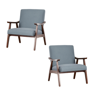 Canapé de jardin en bois massif avec tissu canapé confortable design simple et moderne fabriqué à la main en Indonésie - Product Image 6