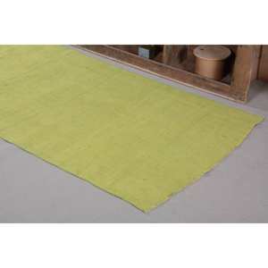 Tapis turc vintage moderne 4.1 X 7.4ft grande surface rectangle classique motif abstrait laine verte support en latex tapis de chambre vert - Product Image 4