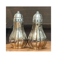 Ensemble salière-poivrière de comptoir de cuisine en acier inoxydable, design moderne et luxueux, avec caractéristiques écologiques, idéal pour l'hôtellerie