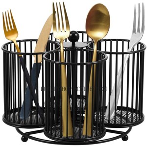 Porte-couverts en métal multifonctionnel avec un aspect antique et un savoir-faire durable pour des espaces de cuisine organisés - Product Image 3