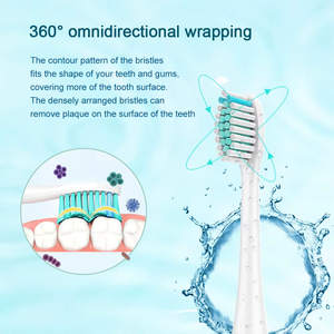 High Quality 8-Pack Premium Clean Replacement <b>Toothbrush</b> <b>Heads</b> for Inline Electric <b>Toothbrushes</b> for Household and Hotel Use - Product Image 2