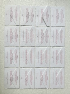 Tarjetas de agradecimiento estampadas en papel de aluminio hechas a medida, trapo de algodón con bordes de cubierta, cartón hecho a mano para reventa y promociones - Product Image 2