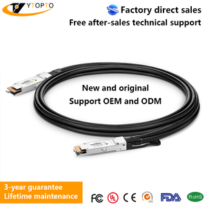 200g 2x100g DAC cáp đồng trực tiếp đính kèm Breakout Cáp dây thiết bị sợi quang tương thích chính Thiết bị chuyển mạch cho FTTH sử dụng - Product Image 3