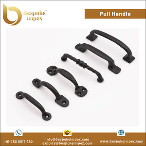 Tiradores de puerta de armario de hierro fundido, alta calidad, negro, 155mm, fabricante indio directo - Product Image 3