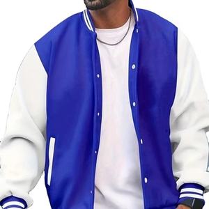 Veste universitaire en polaire chaude personnalisée pour hommes Vêtements de rue décontractés pour hommes veste universitaire boutonnée automne hiver veste unisexe - Product Image 1