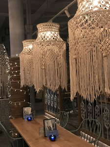 Pantalla de macramé de alta calidad, diseño moderno asiático e Industrial, Material de ratán, decoración del hogar, venta al por mayor - Product Image 4