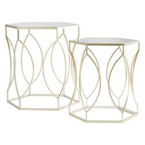High Quality Modern Metal <b>Wire</b> Hexagonal <b>Coffee</b> Tea <b>Table</b> Home Furniture Living Room Bed Room Set Of 2 At Affordable - Product Image 1