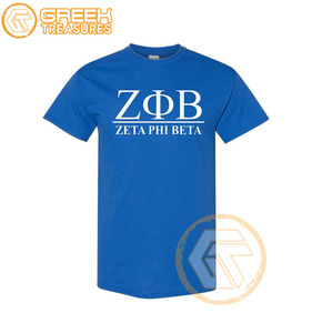 T-shirt pour femmes Zeta Phi Beta personnalisé en gros vêtements de sororité t-shirts en coton vêtements de fraternité pour femmes plus fines - Product Image 2