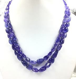 Perles lisses en Tanzanite naturelle pour la fabrication de bijoux fins, collier en pierres précieuses - Product Image 2