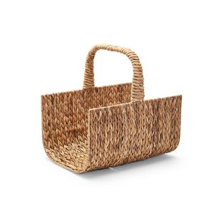 ตะกร้าใส่ผักตบชวาที่สะดุดตา,ตะกร้าสานผักตบชวาสไตล์โบโฮสำหรับจัดเก็บหนังสือผ้าห่มอุปกรณ์จัดระเบียบและของตกแต่งบ้าน - Product Image 3