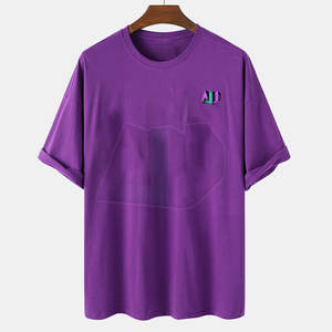 Camiseta de Hombre Nueva a la Moda, 100% Algodón, Tejido de Punto, Transpirable, Ecológica, Diseño Clásico, Ajuste Cómodo, Ideal para Uso Casual - Product Image 1