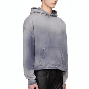 Custom Sun Faded Hoodie Heavyweight 100% Cotton Hoodie Vintage Distressed Acid Wash Sun Faded Wash Hoodie para hombres - Product Image 2