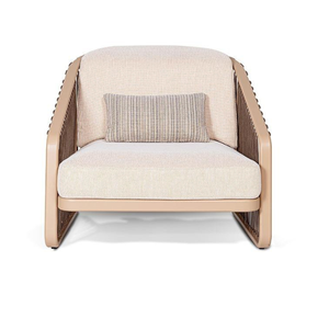 Sofá de jardín Premium, diseño de estilo moderno, tela tejida y Material de marco de madera de teca para decoración de muebles para el hogar - Product Image 6