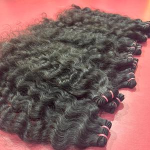 Extensions de cheveux humains vierges Remy indiennes, bouclés doux, lisses, ondulés naturels, boucles de ressort, double trame machine, 100% donneur unique - Product Image 3