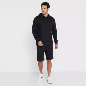 Conjuntos de chándal de marca personalizada para hombres Nuevos diseños Conjunto de Sudadera con capucha y pantalones cortos para hombres - Product Image 1