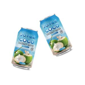 Eau de noix de coco de qualité supérieure de 330ml de JOYCE Jus de noix de coco jeune tout naturel avec saveur de maïs Emballage de bouteille de produit OEM du Vietnam - Product Image 1