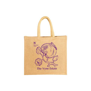 Petit sac fourre-tout en jute fabriqué à la main sac de créateur en jute écologique à la mode pour la durabilité - Product Image 3