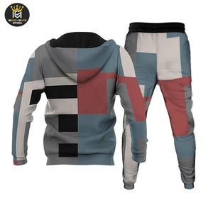 Premium Gym 100% algodón hombres Jogging Suit 2 piezas alta calidad a granel Jogger hombres chándal conjuntos - Product Image 2